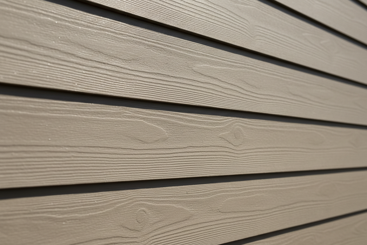 Cement Board siding close up