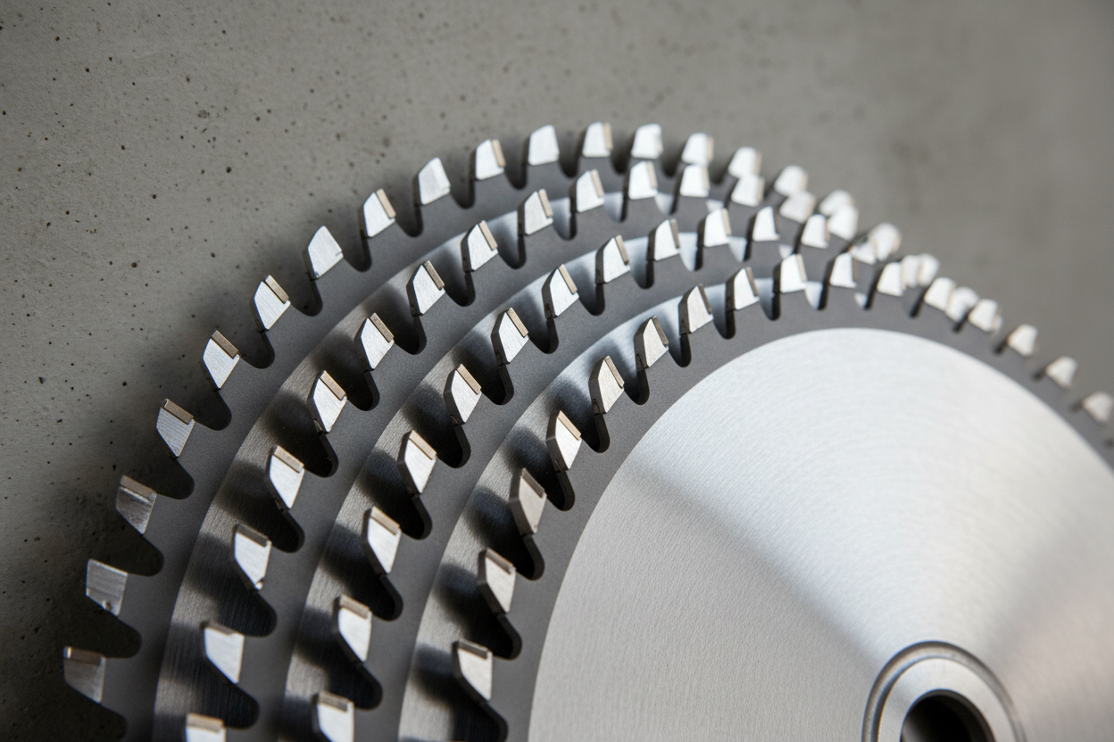 circular saw blades close up