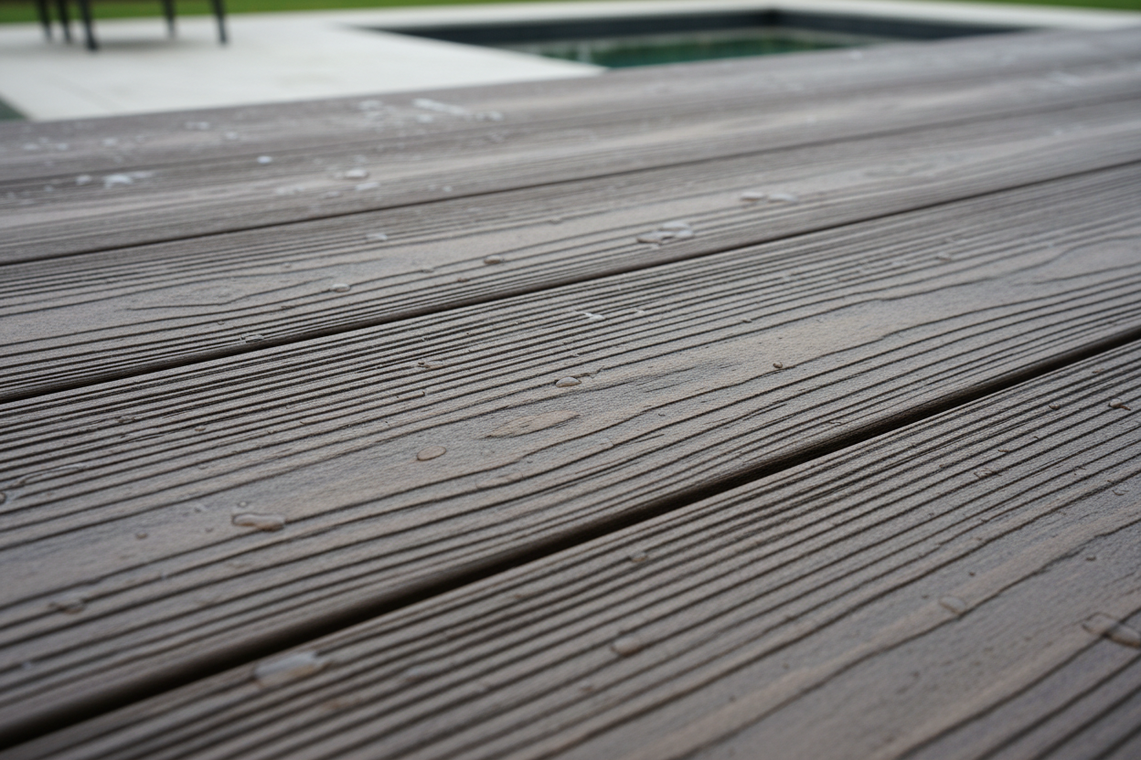 Composite (TimberTech) decking close up