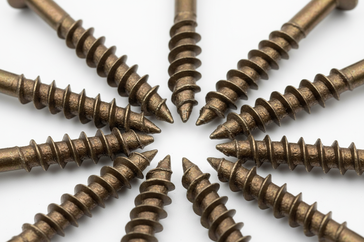 deck screws close up