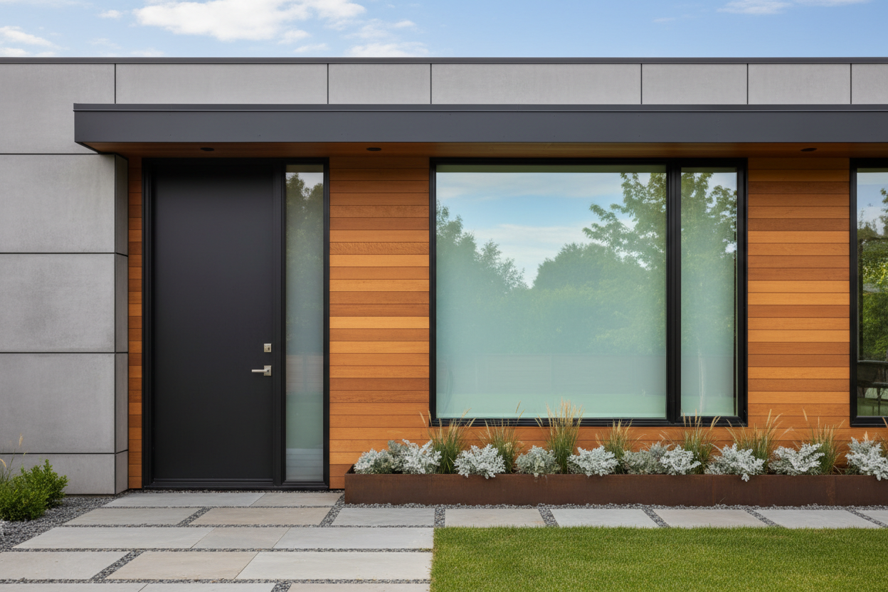 door and a window of a house