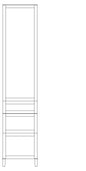 Classic Brand Cabinetry Linen Tower EVOLC18R-NWS