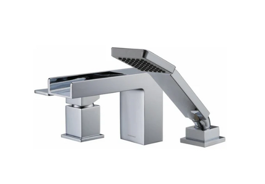 Kodaen Nigara 3 Hole Deckmount Tub Filler and Hose F33101CP