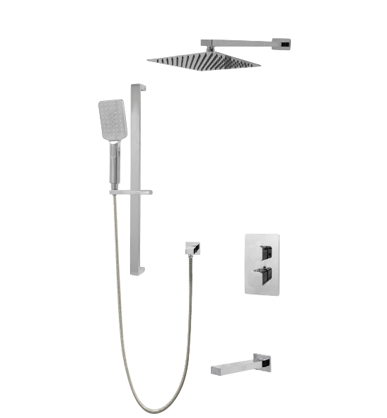 Kodaen Diamond 3 Way Thermostatic Shower System - F57123CP-W12ATS