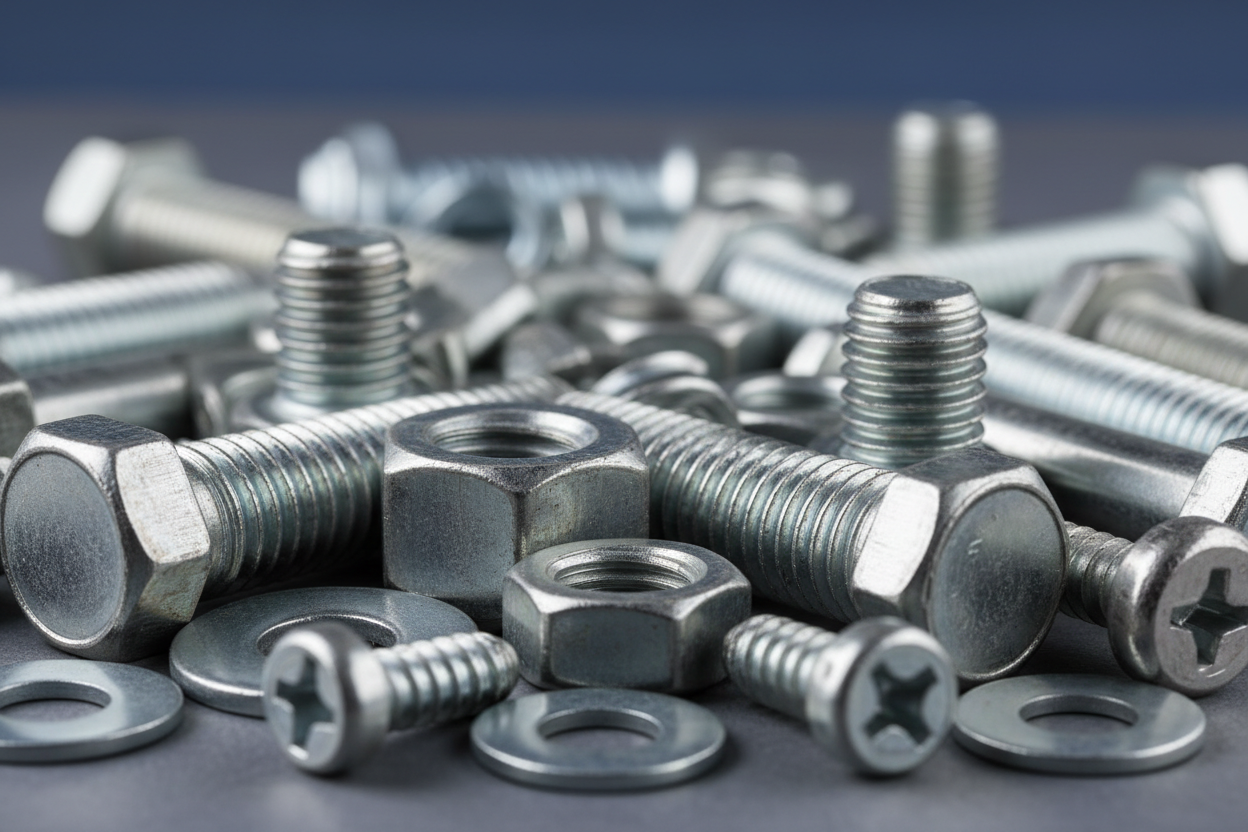 Fasteners - Nuts & Bolts close up
