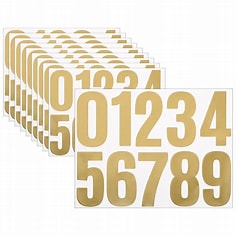 Self Adhesive House Numbers 3" - Gold/Blk