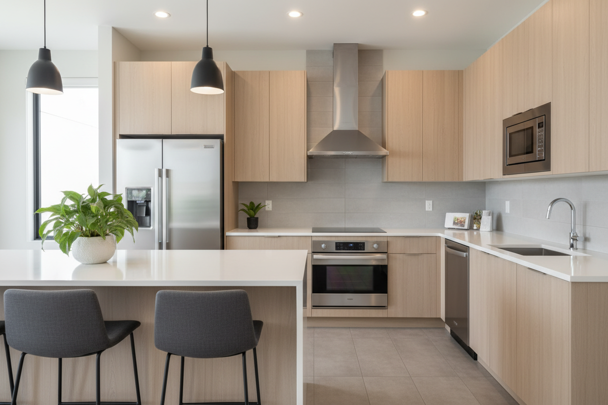 kitchen appliances (include a range hood)