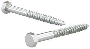 Reliable HLZ5163L Lag Bolt, 5/16-9 Thread, 3 in OAL, A Grade, Steel, Zinc