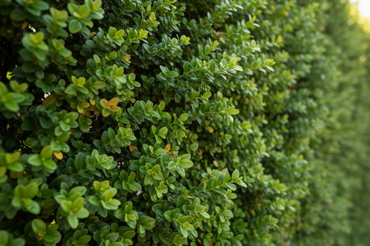 Living Wall & Boxwood close up