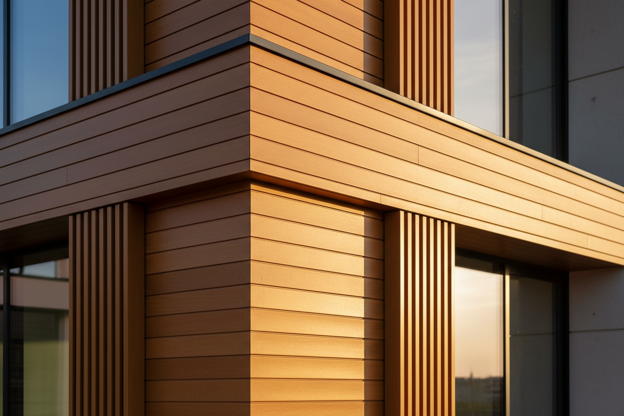 modern Wood Trim exterior close up