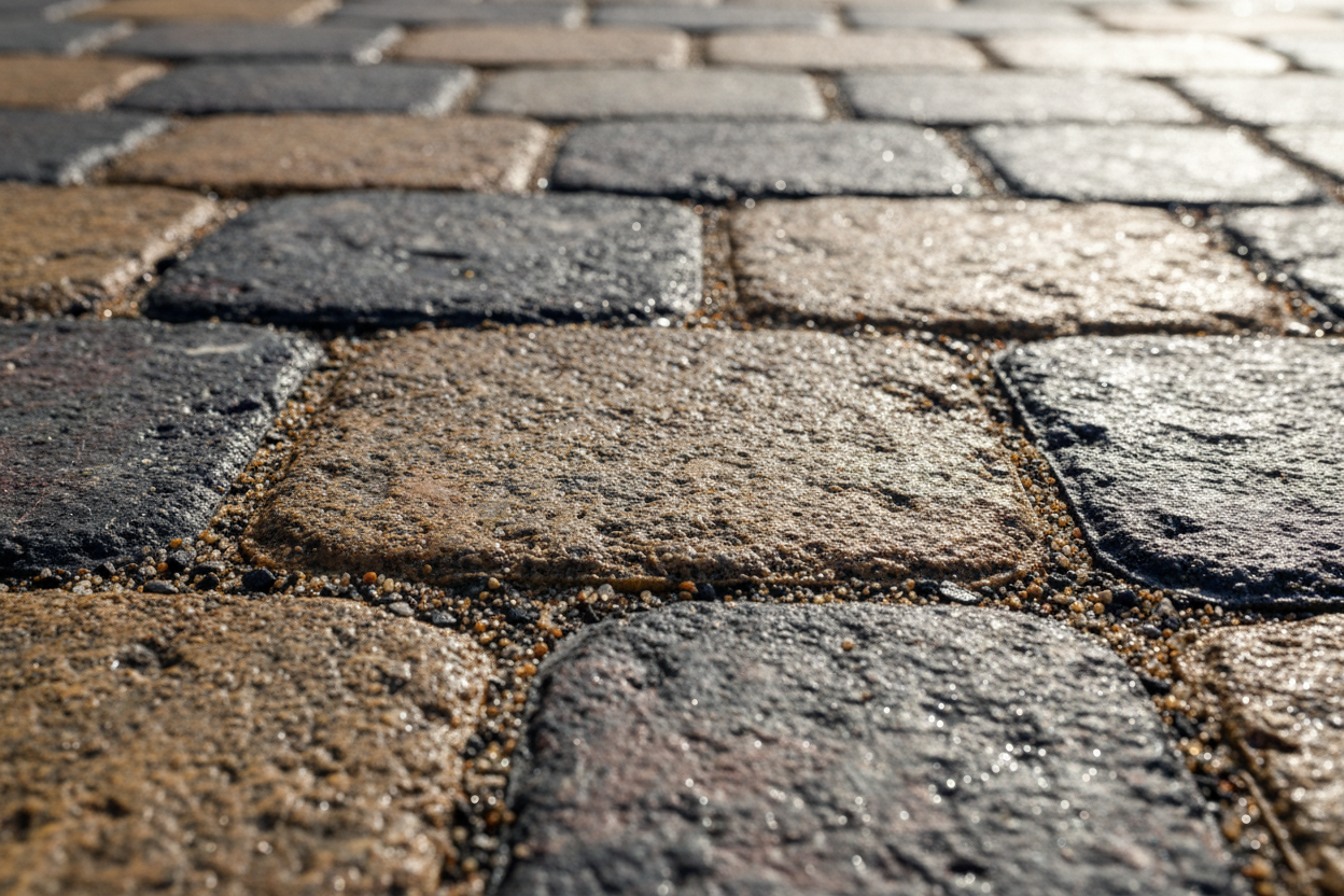 Patio Stones & Interlock close up