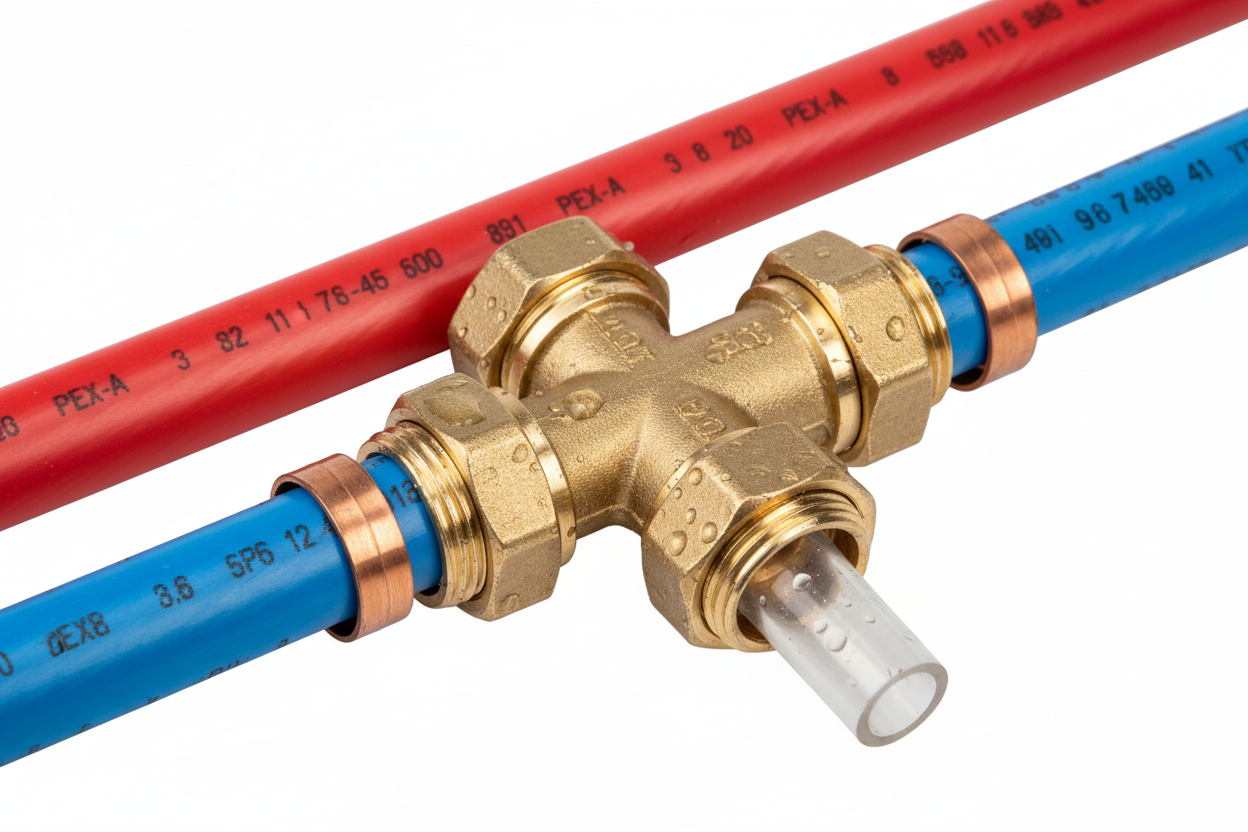PEX Pipe & Fitting close up