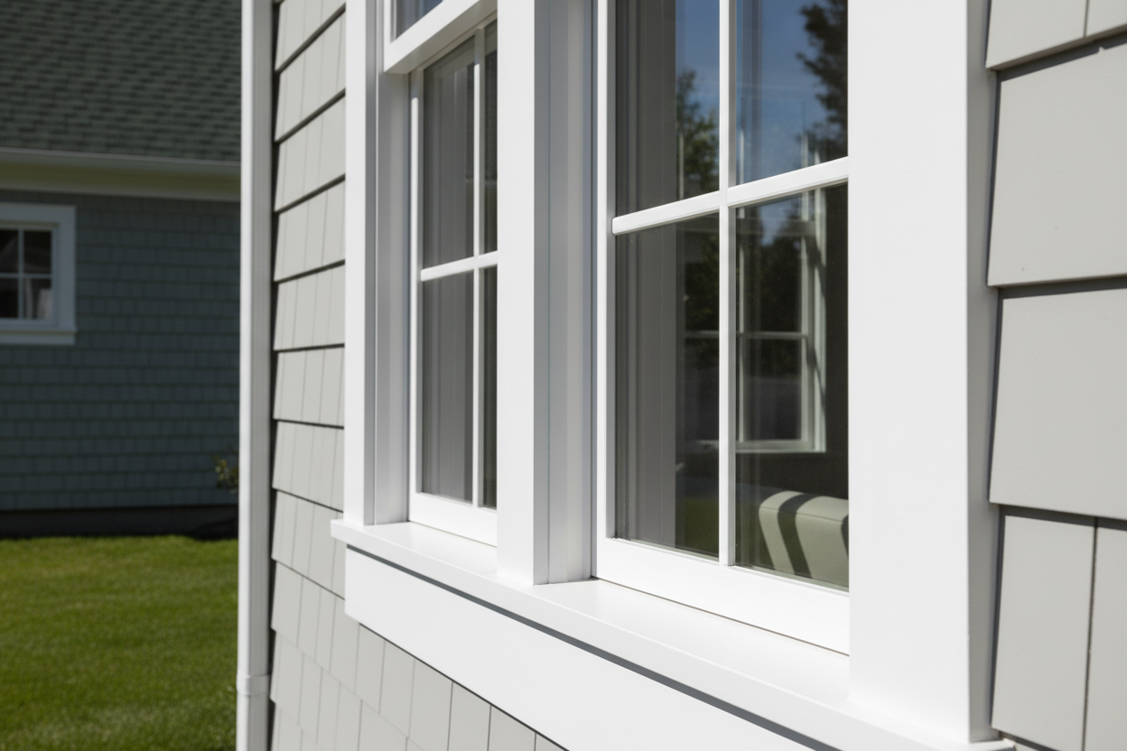 PVC trim around windows