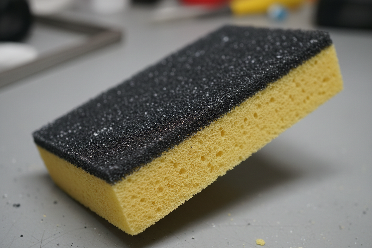 rectangle sponge sanding pad close up
