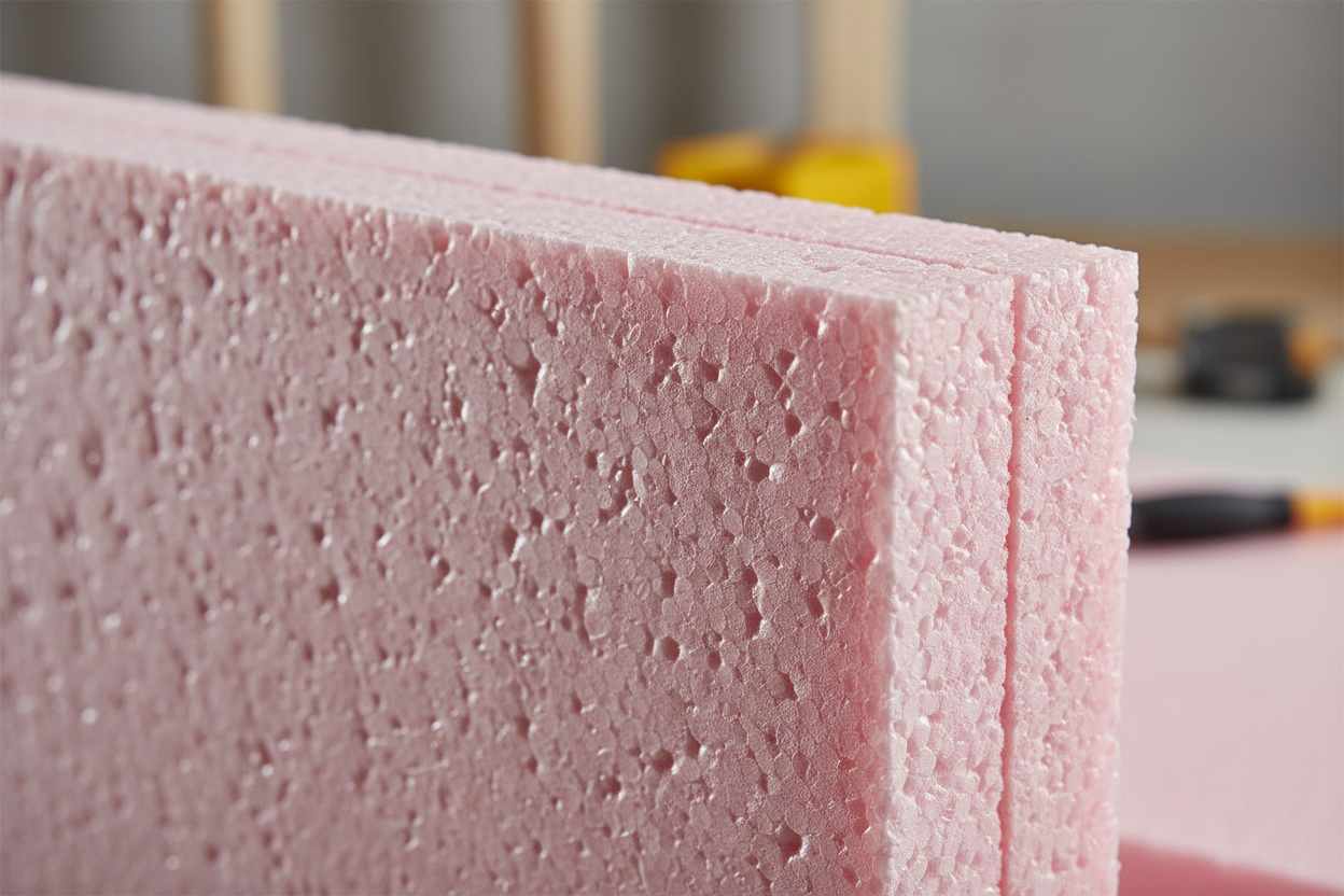 Rigid Foam insulation close up