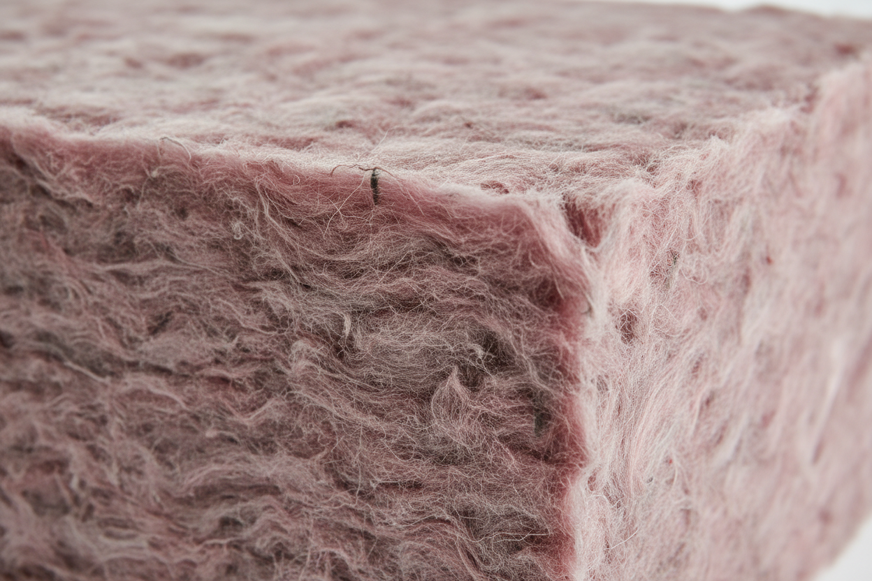 Rockwool insulation close up