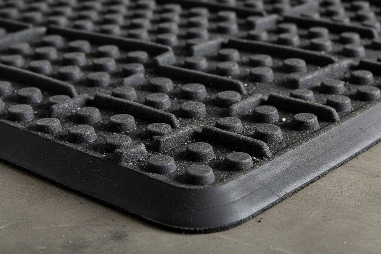rubber protection floor mat close up