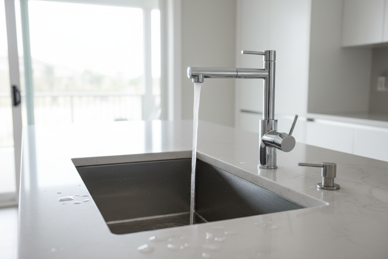 sink and faucets close up