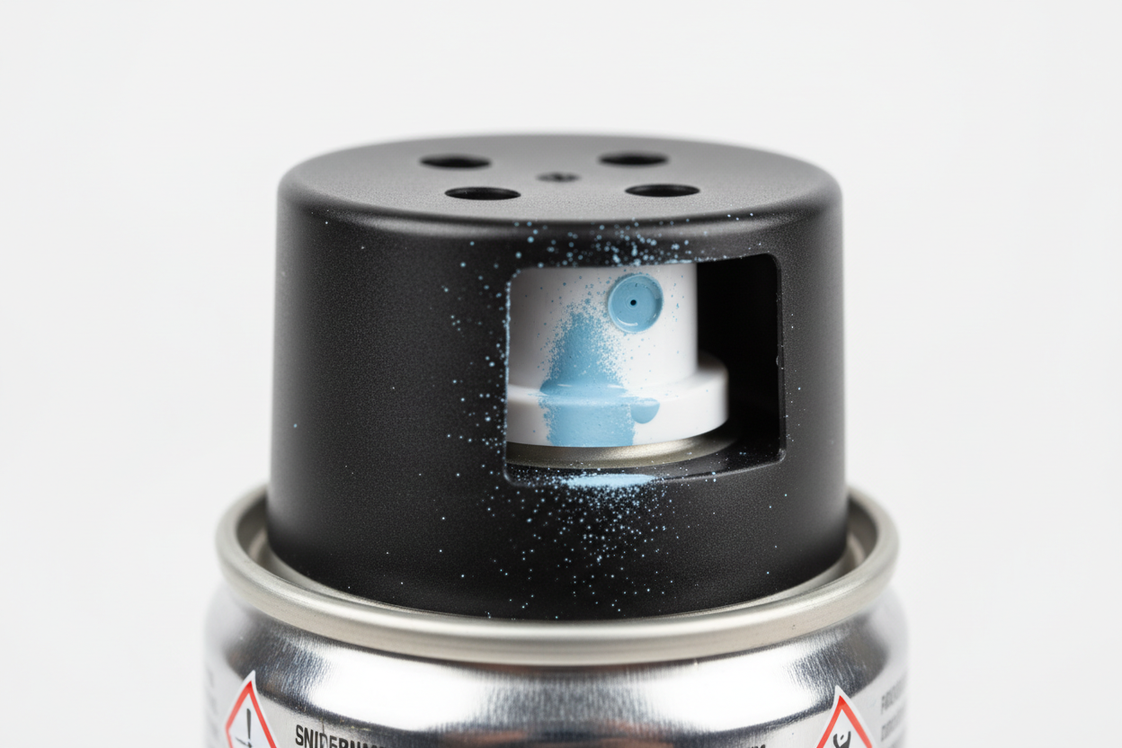 spay paint can close up