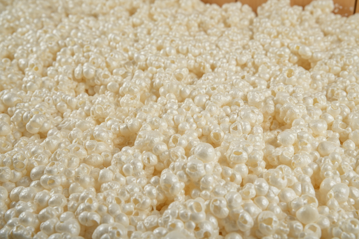 Spray Foam insulation close up