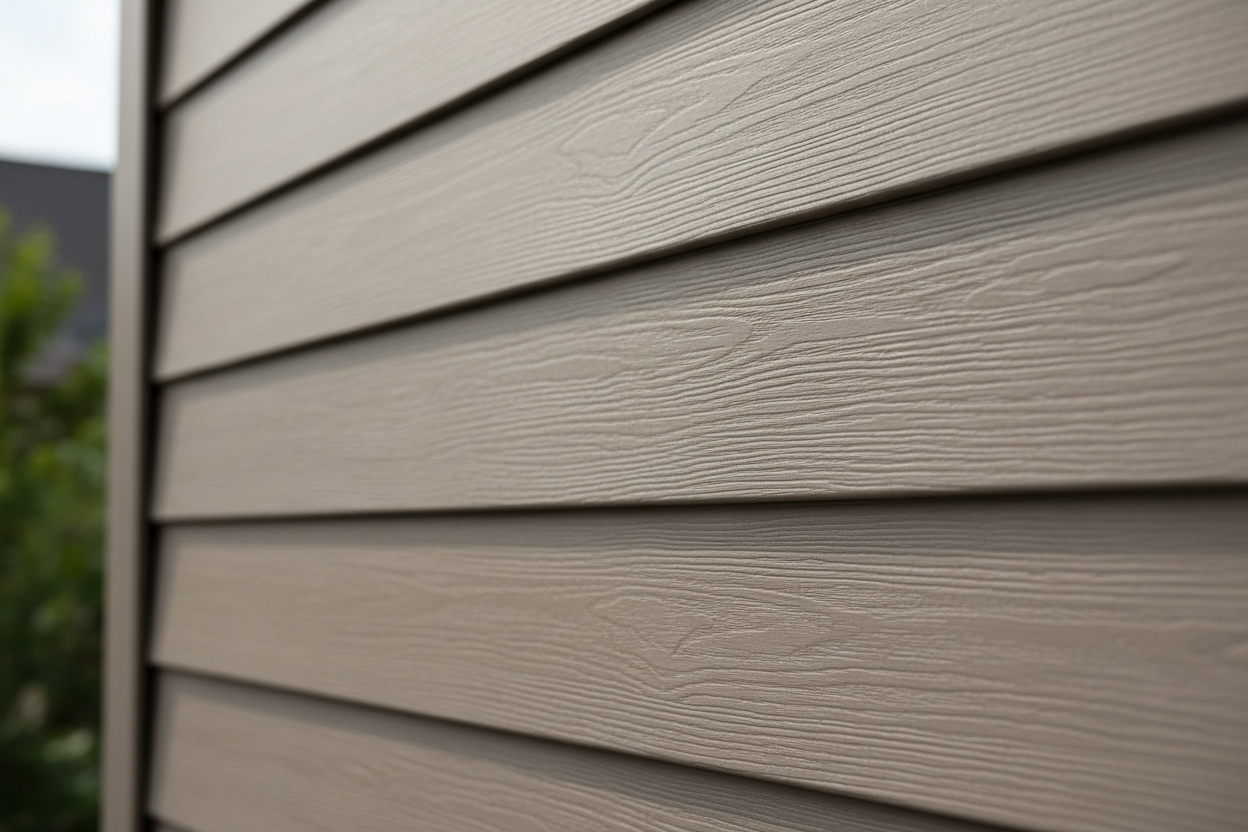 Vinyl siding close up